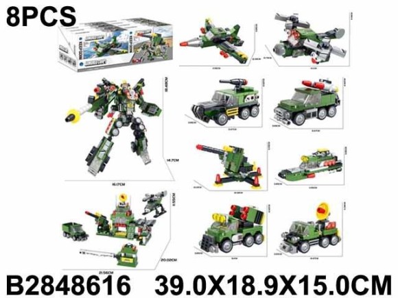 конструктор Трансфомер-военная техника (8 шт.блок) (24)