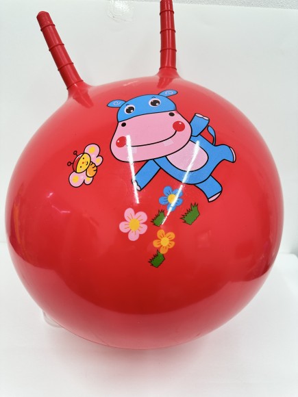 Мяч резиновый рожки 55см (80)